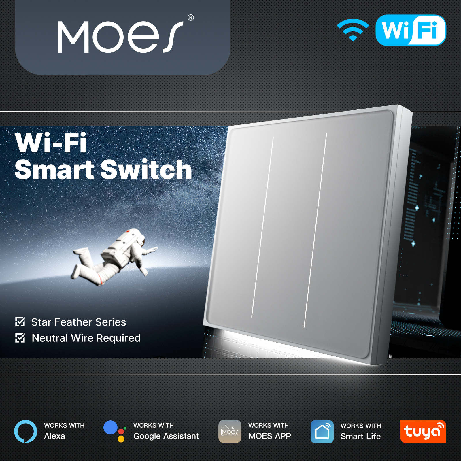 Smart Home Yale - MOES Tuya WiFi Smart Star Feather