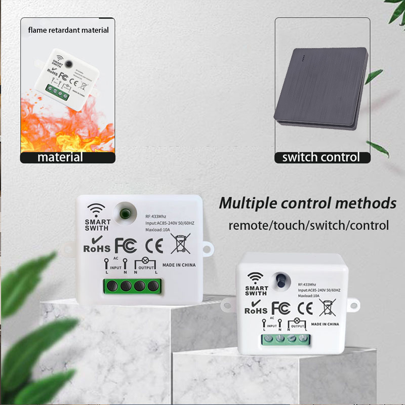 Smart Home Design - RF433 Smart Wireless Switch Self-Powered Waterproof