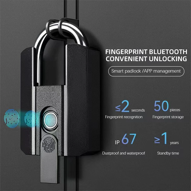 Smart Home Lock - Smart Fingerprint Padlock TTLock Bluetooth APP+Program+Fingerprint+Key