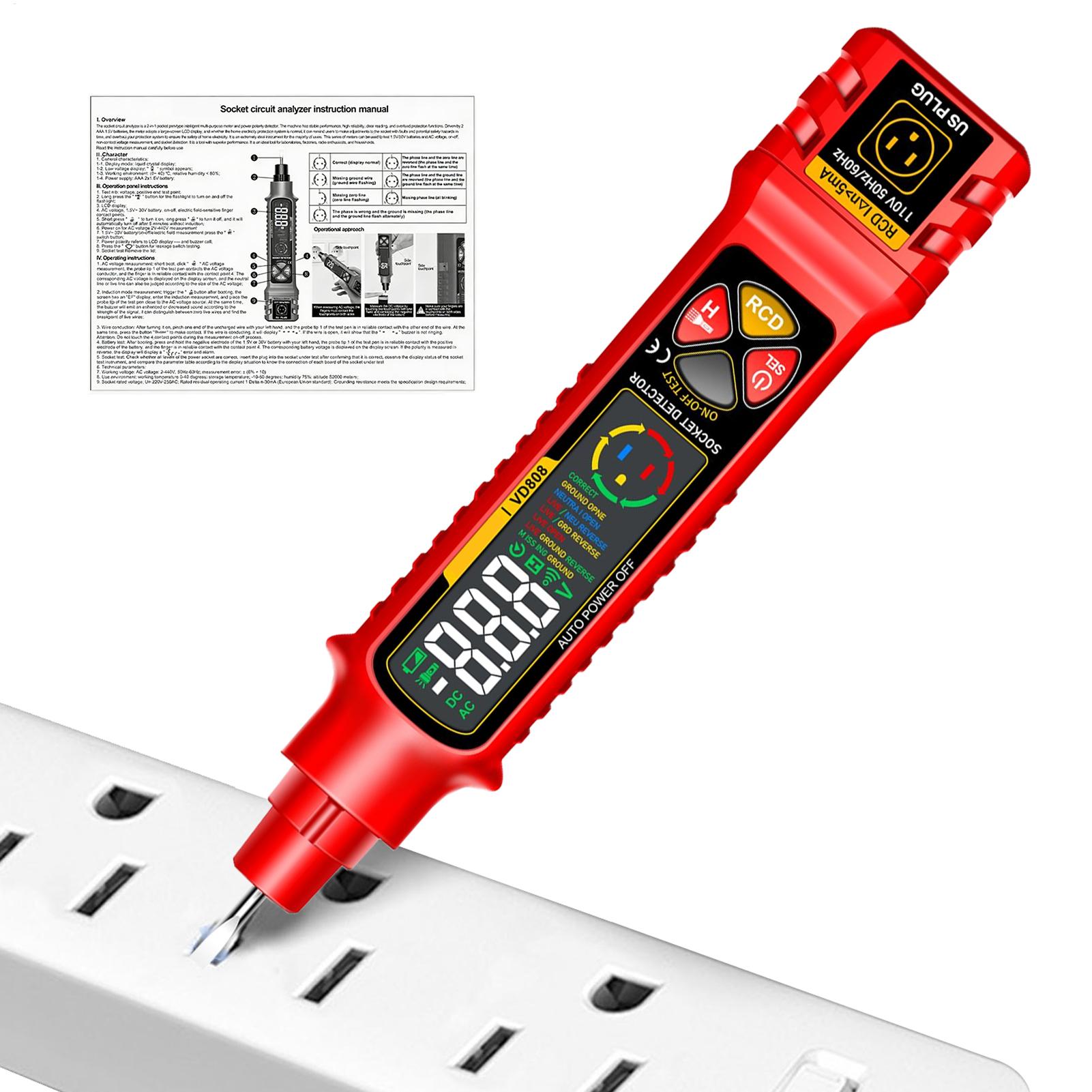 Smart Home Display - Outlet Tester With LED Display &
