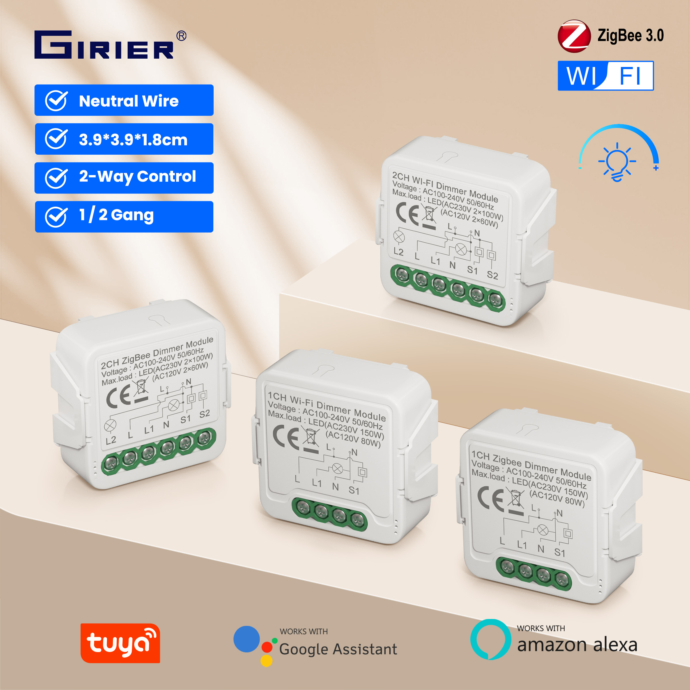 Smart Home Yale - GIRIER Tuya Smart WiFi ZigBee 3.0
