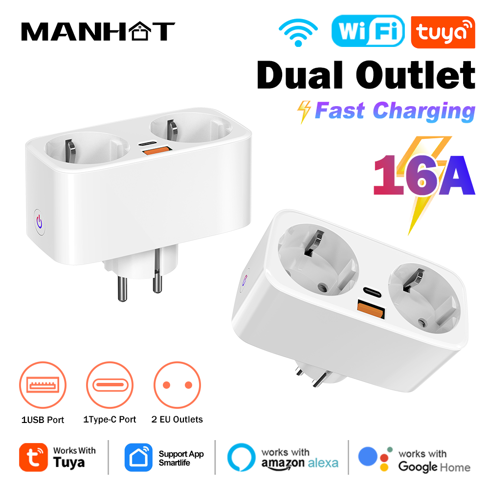 Smart Home Yale - Tuya 16A WiFi Smart EU Plug