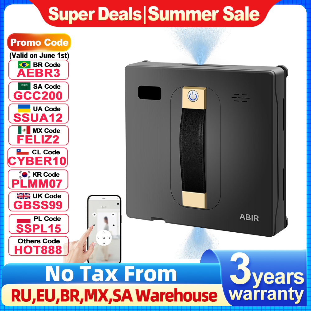 Smart Home For Windows - Robot Window cleaner ABIR WD8,Dual Water