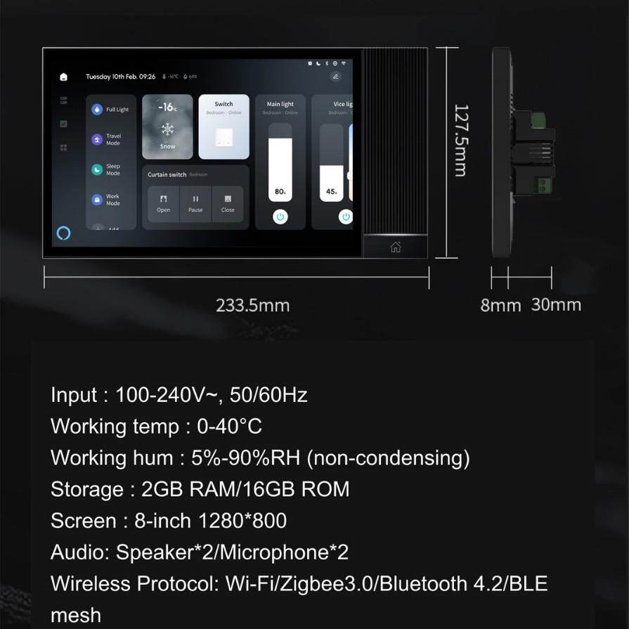 8-Inch Control Panel With Infr - Zigbee Gateway 리뷰 및 가격