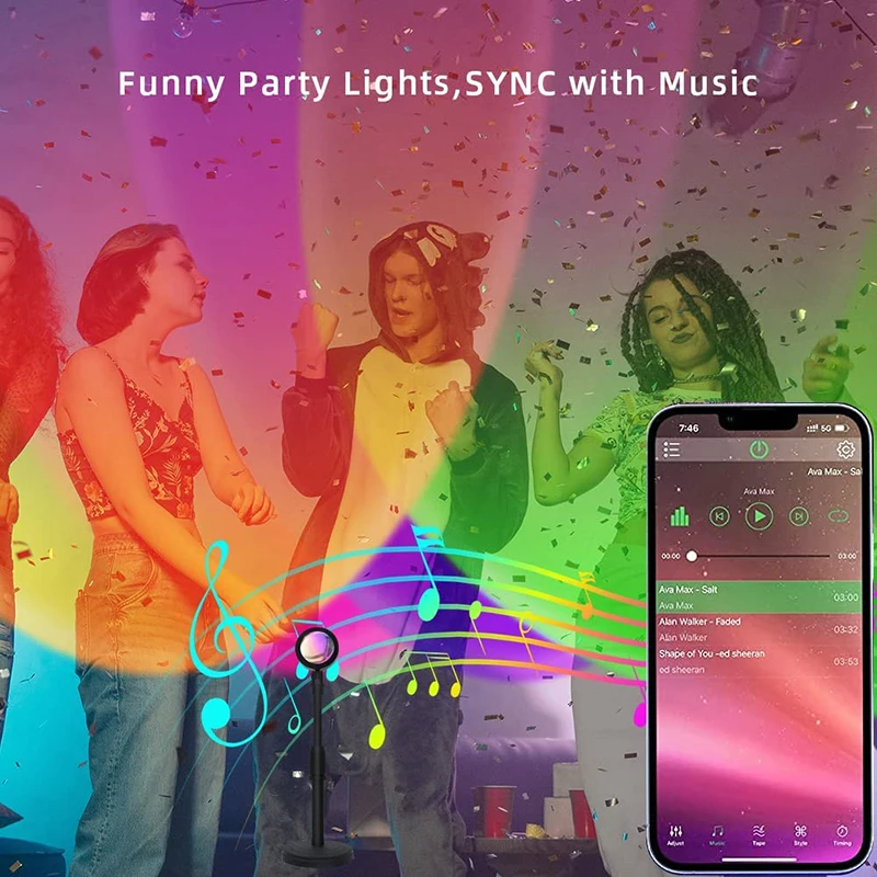 Smart LED Sunset Lamp Colorful - Smart Home Network 리뷰 및 가격