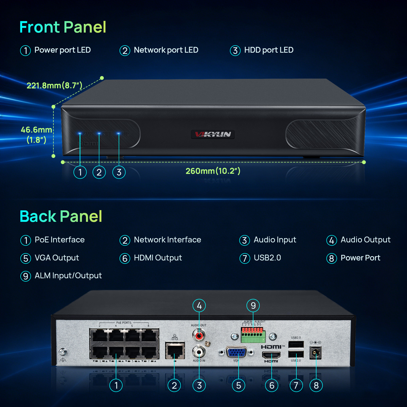 Vikylin 4K NVR UP to 12MP 8CH  - Smart Home Network 리뷰 및 가격