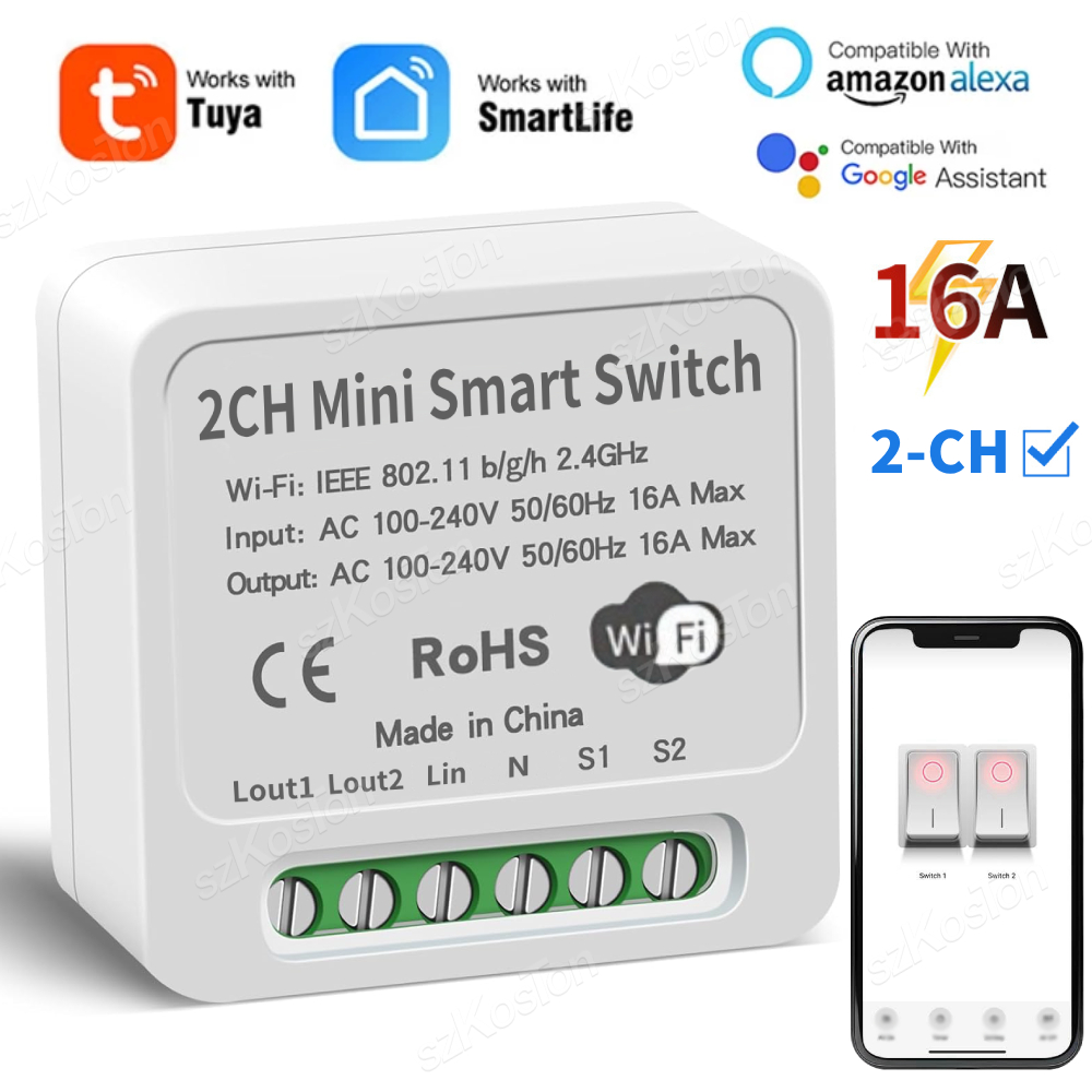 16A Tuya WiFi Smart Switch Mod - Smart Home Diy 리뷰 및 가격