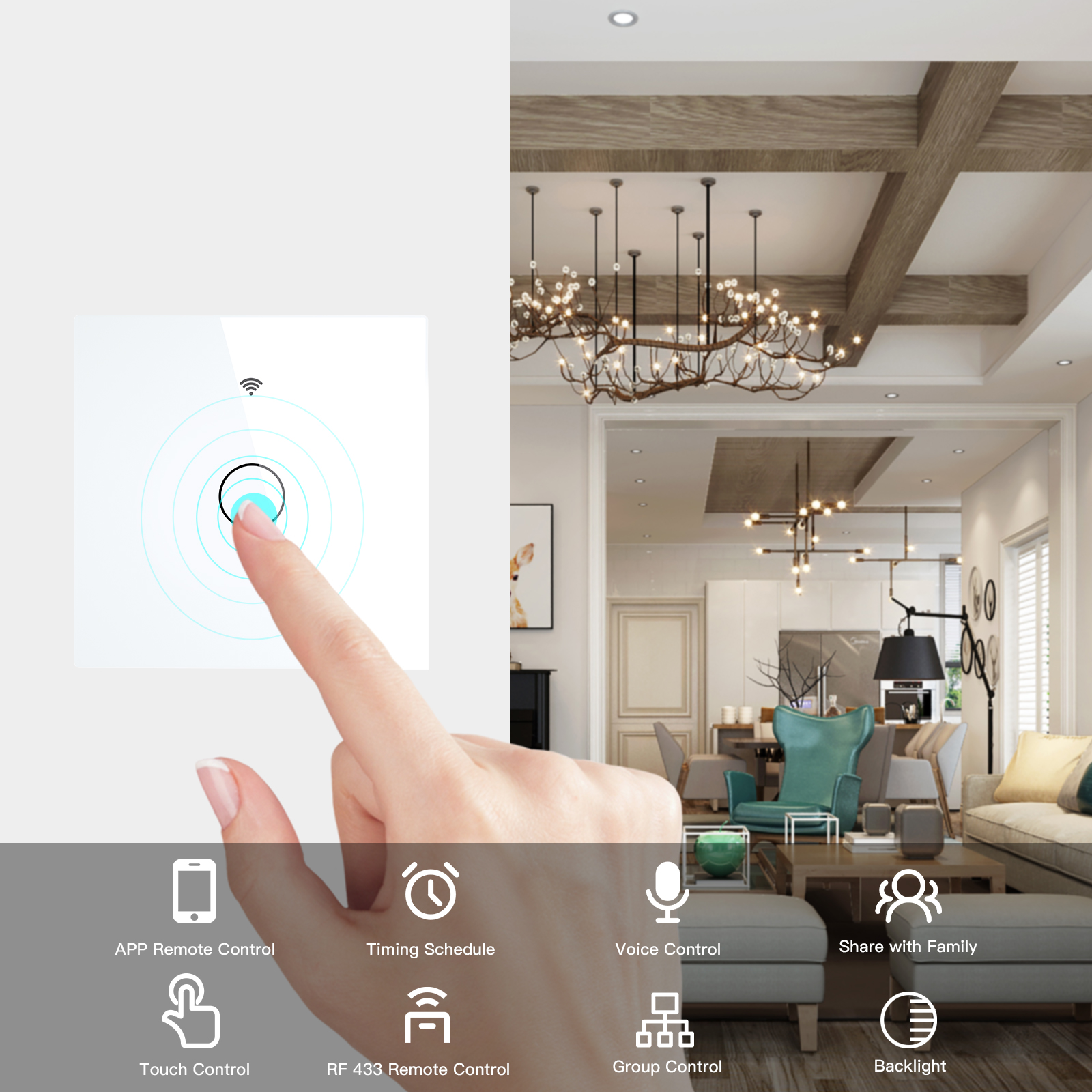 NEW WiFi Smart Light Switch RF - Smart Home Yale 리뷰 및 가격