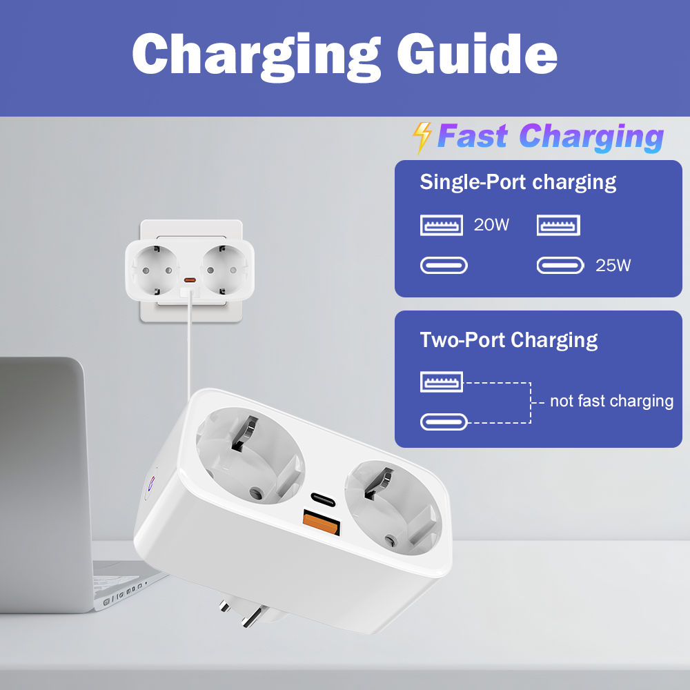Tuya 16A WiFi Smart EU Plug PD - Smart Home Yale 리뷰 및 가격