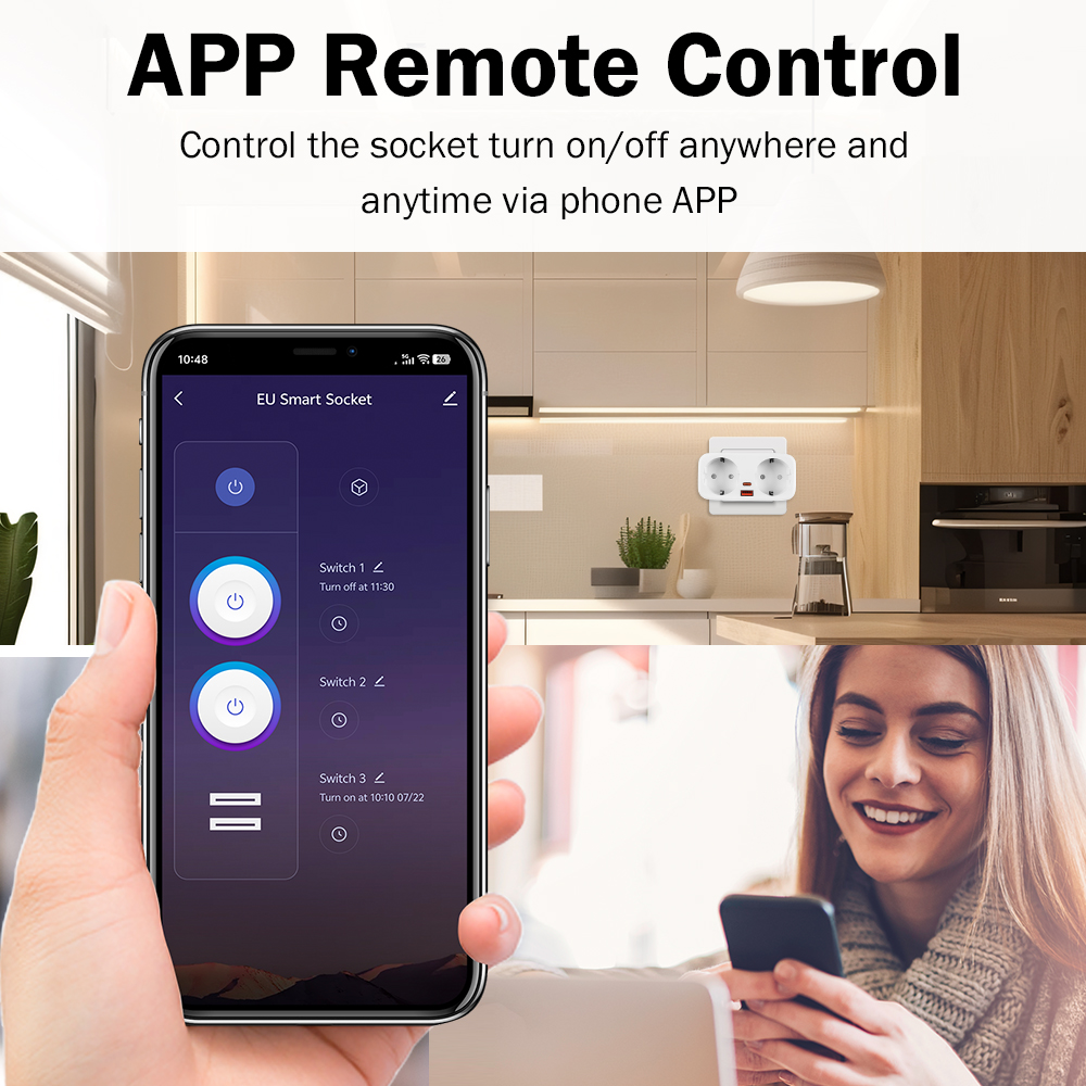 Tuya 16A WiFi Smart EU Plug PD - Smart Home Yale 리뷰 및 가격