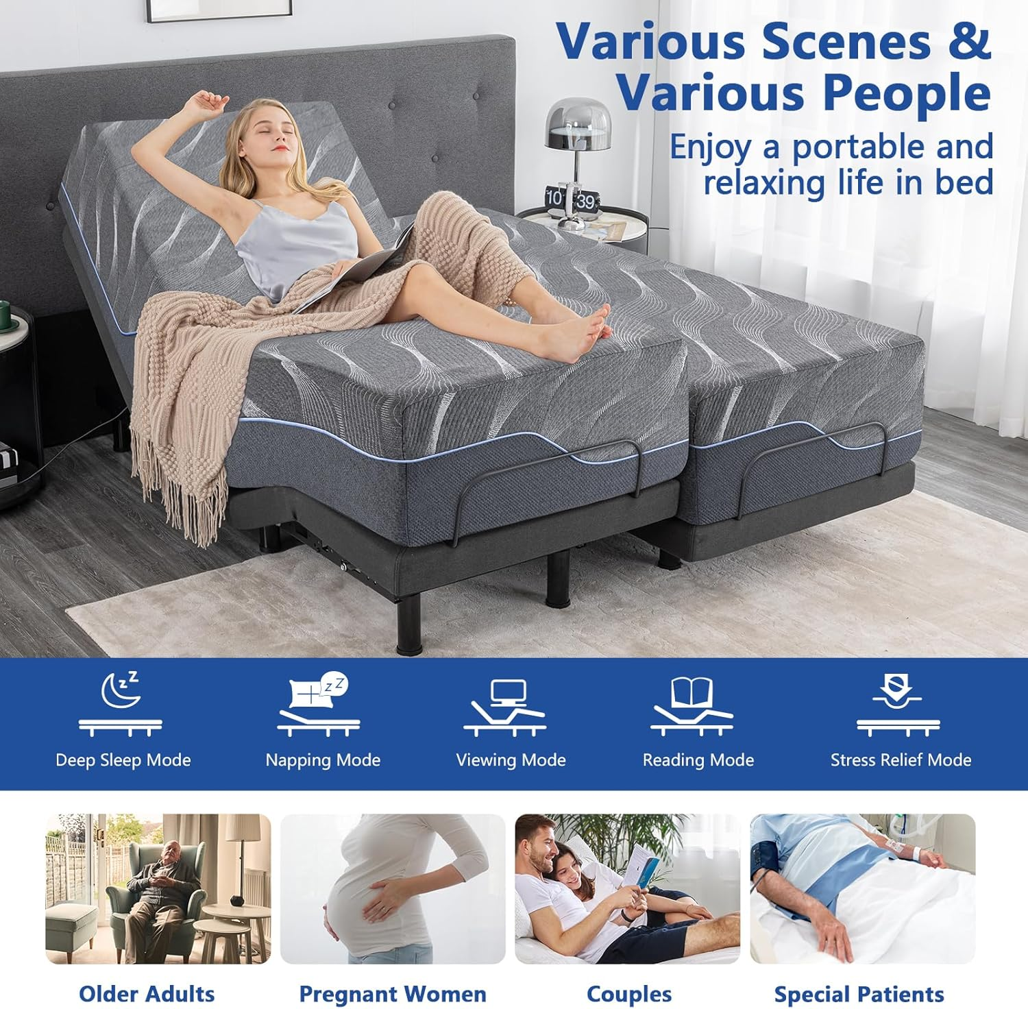Twin XL Adjustable Bed Frame w - Smart Home Xl 리뷰 및 가격