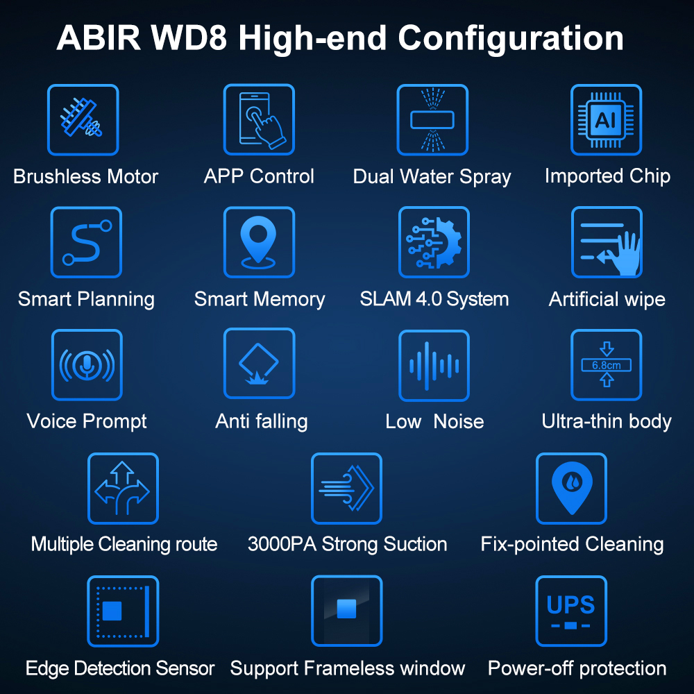 Robot Window cleaner ABIR WD8, - Smart Home For Windows 리뷰 및 가격