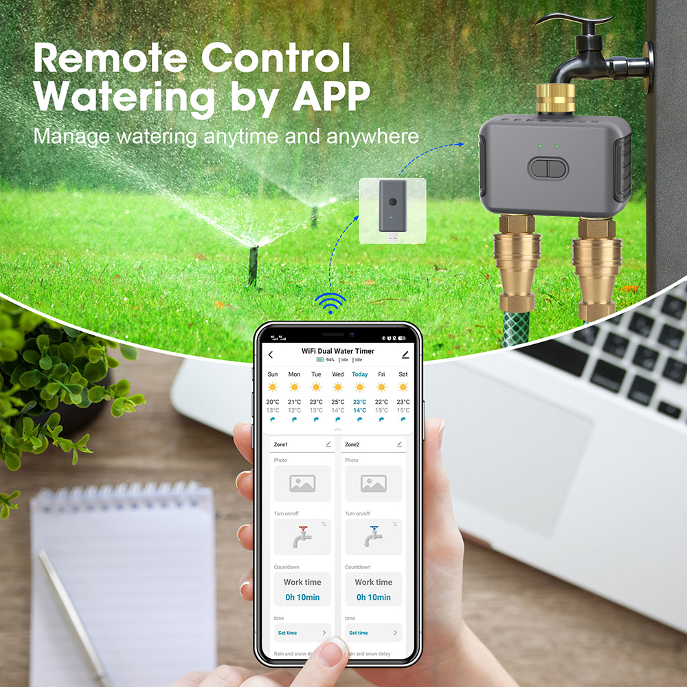 Tuya 2 Zone Watering Timer Gar - Smart Home Yale 리뷰 및 가격